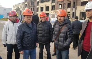 湖州市質(zhì)監(jiān)站、公共事業(yè)中心相關(guān)領(lǐng)導(dǎo)帶班參觀達(dá)昌府標(biāo)桿工地